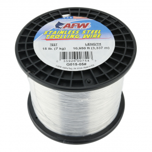 Image of American Fishing Wire Stainless Steel Single Strand Trolling Wire | 15 lb.; 10,950 ft.