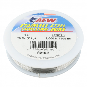 Image of American Fishing Wire Stainless Steel Single Strand Trolling Wire | 15 lb.; 1,000 ft.