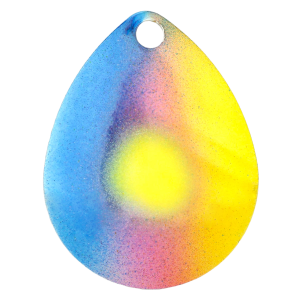 Image of Character Lures Premium Colorado Blades | Oil Slick Chartreuse Dot; 4