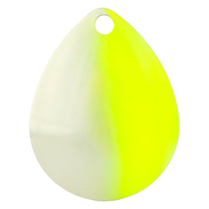 Image of Character Lures Premium Colorado Blades | Chrome/Chartreuse 50/50; 4