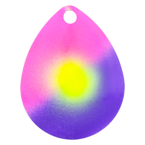 Image of Character Lures Premium Colorado Blades | Pink/Purple 50/50 Chartreuse Dot; 5