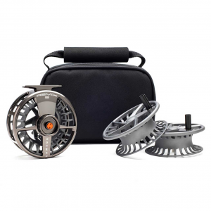 Image of Lamson Remix HD S-Series Fly Reel 3-Pack | Smoke; 8/9/10