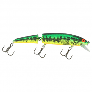 Image of Bomber 15J Jointed Shallow Diver | Fire Tiger Bass; 4 1/2 in.