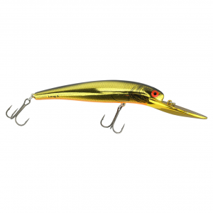 Image of Bomber 25A Long Deep Diver | Gold Chrome-Orange Belly; 4 1/2 in.