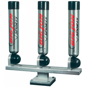 Image of Big Jon Pedestal Mount Triple Multi-Set Rod Holder | Silver