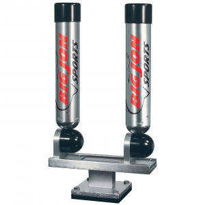 Image of Big Jon Pedestal Mount Dual Multi-Set Rod Holder | Silver