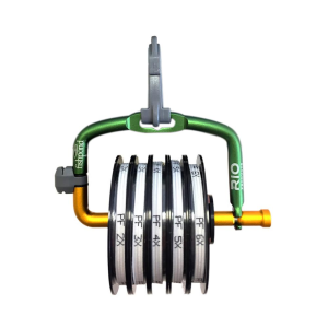 Image of RIO Headgate Tippet Holder with Powerflex Tippet | Clear