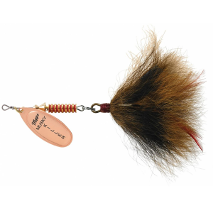 Image of Mepps Musky Killer Spinner | Copper Blade/Brown Tail; 3/4 oz.