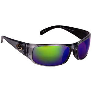 Image of Strike King S-11 Optics Polarized Sunglasses | Okeechobee - Clear Gray; White Blue Mirror/Amber Base