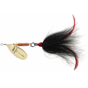 Image of Mepps Musky Killer Spinner | Gold Blade/Black Tail; 3/4 oz.
