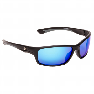 Image of Strike King SK Plus Polarized Sunglasses | Hudson - Matte Black Gray/Revo Blue Mirror Gray