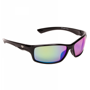 Image of Strike King SK Plus Polarized Sunglasses | Hudson - Matte Black Gray/Revo Green Mirror Amber