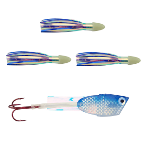 Image of Dreamweaver Cut Bait Meat Head Rig | UV Blue Glow