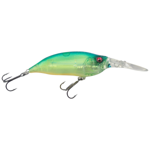 Image of Megabass IXI Shad Type-3 | Skeleton Blue Back Chartreuse; 2.25 in.