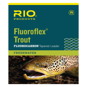 Image of RIO Fluoroflex Trout Fluorocarbon Tapered Leader | 3X; Clear