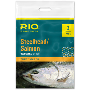 Image of RIO Steelhead/Salmon Tapered Leader 3-Pack | 10 lb.; Glacial Green