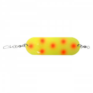 Image of Luhr Jensen Dodger | Chartreuse Fire Dot; 2/0