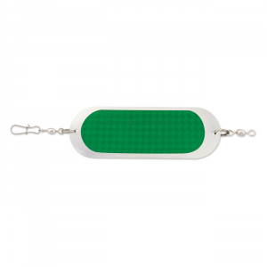 Image of Luhr Jensen Dodger | Chrome/Green Prism; 2/0