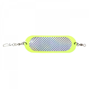 Image of Luhr Jensen Dodger | Chartreuse/Silver Prism-Lite; 2/0