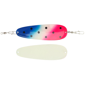 Image of Mack's Sling Blade Dodger | Super Glow/Blue/Pink Dot; 4 in.
