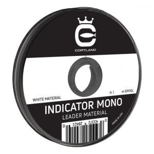 Image of Cortland Indicator Mono Leader Material | 9 lb.; White; 50 ft.
