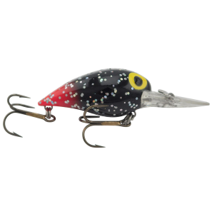 Image of Brad's Wiggler | Black/Red Tail/Silver Specks; 3 in.