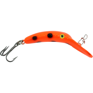 Image of Yakima Bait Mag Lip | Orange Fluorescent Black Spot; 3 1/2 in.