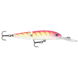 Image of Rapala Jointed Deep Husky Jerk | Pink Tiger UV; 4 3/4 in.