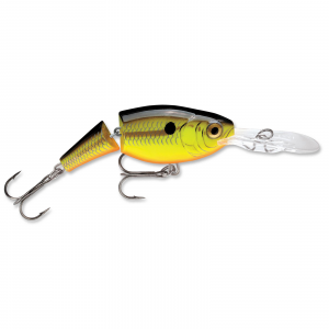 Image of Rapala Jointed Shad Rap | Chartreuse Black; 2 in.