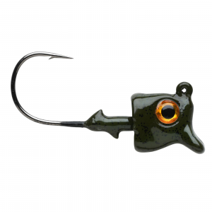 Image of 1st Gen Fishing Jaw Dropper Jig Head | Green Pumpkin; 3/16 oz.