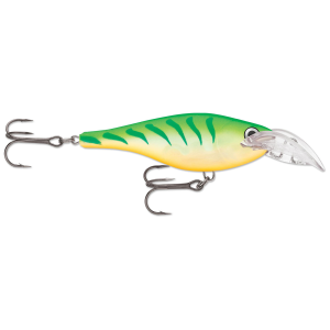 Image of Rapala Scatter Rap Glass Shad | Glass Green Tiger UV; 2 3/4 in.