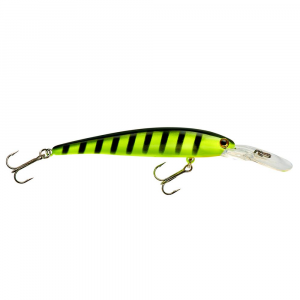 Image of Bandit B-Shad | Chartreuse/Black Stripes; 3 1/2 in.