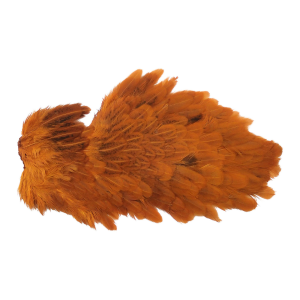 Image of Wapsi Soft Hackle Hen Saddle Patch | Crawdad Orange