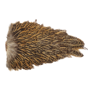 Image of Wapsi Soft Hackle Hen Saddle Patch | Speckled Brown