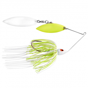 Image of War Eagle Double Willow Spinnerbait | Painted White Chartreuse; 1/2 oz.