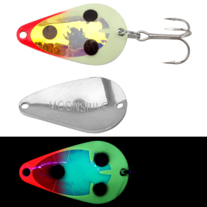 Image of Moonshine Lures RV Casting Spoon | Glow Bloody Nose; 3/4 oz.