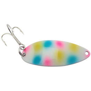Image of ACME Tackle Custom Painted Little Cleo Spoon | Glow Wonderbread; 2/5 oz.