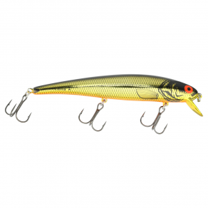 Image of Bomber 15A Long Shallow Diver | Gold Chrome-Orange Belly; 4 1/2 in.