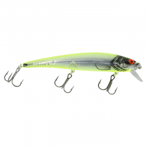 Image of Bomber 15A Long Shallow Diver | Silver Flash-Chartreuse Back; 4 1/2 in.