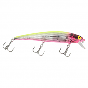 Image of Bomber 15A Long Shallow Diver | Silver Flash-Pink-Chartreuse; 4 1/2 in.