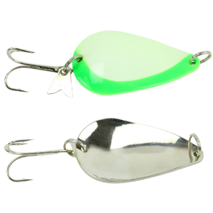 Image of ACME Tackle K.O. Wobbler Spoon | Glow/Green; 3/4 oz.