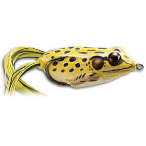 Image of LIVETARGET Hollow Body Frog Topwater Bait | Yellow Black; 2 5/8 in.