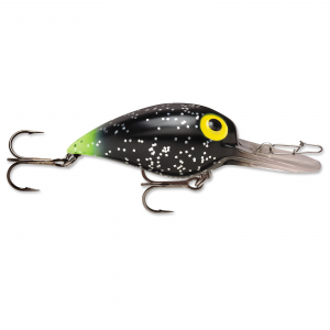 Image of Storm Original Wiggle Wart Crankbait | Black Glitter/Chartreuse Tail; 2 in.