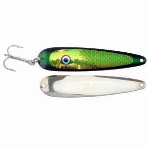 Image of Silver Streak Spoon | Evil Alewife (Green Skunk); 4 in.