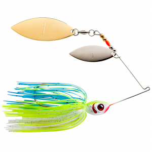 Image of Booyah Baits Double Willow Blade Spinnerbait | Chartreuse Pearl White/Citrus Shad; 3/8 oz.