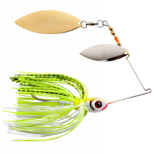 Image of Booyah Baits Double Willow Blade Spinnerbait | Chartreuse Pearl White/Chartreuse White Shad; 3/8 oz.