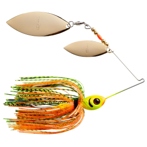 Image of Booyah Baits Double Willow Blade Spinnerbait | Chartreuse/Perch; 1/2 oz.