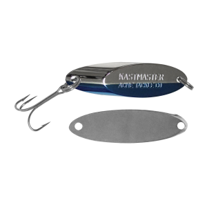 Image of ACME Tackle Kastmaster | Chrome/Neon Blue Stripe; 1/2 oz.