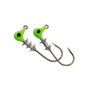 Image of Bobby Garland Crappie Pro Head Dockt'R Shooter Jig Heads | Chartreuse; 1/32 oz.