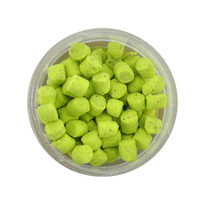 Image of Berkley PowerBait Chroma-Glow Crappie Nibbles | Glow Chartreuse; 1/4 in.